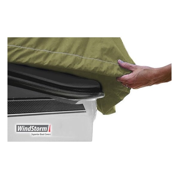 Eevelle Windstorm Boat Cover V HULL RUNABOUT Ski Tower w/Outboard 20' 6in. L 102in. W Khaki WSVSKT20102B-KHA - main
